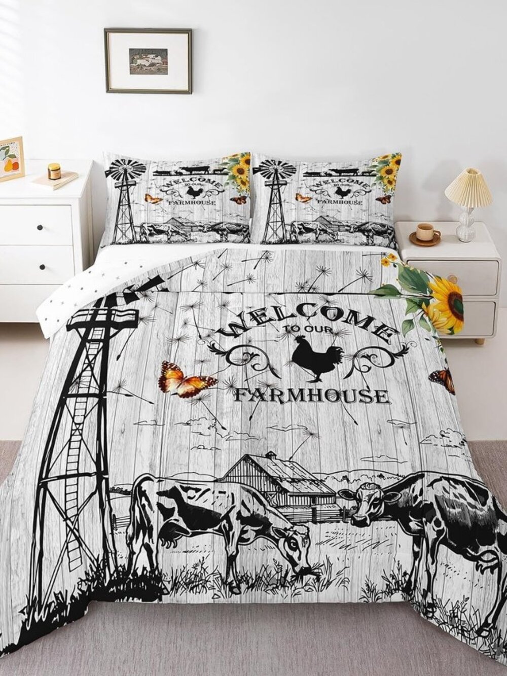 Rustic Western Comforter Set King Size 3 Piece Bedding Set